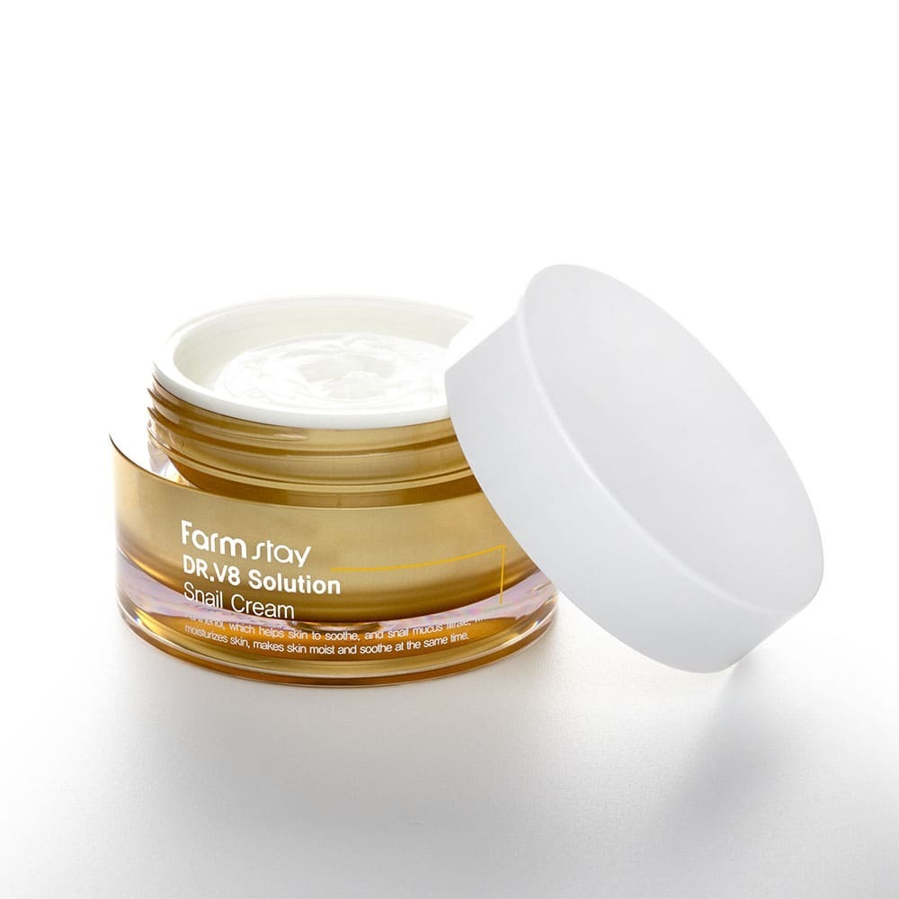 Крем для лица с улиточным муцином FarmStay Dr V8 Solution Snail Cream, 50 мл.