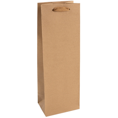 Пакет подарочный для вина, 210гр, Крафт, 35*12*9 см