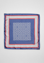 Шелковый платок "Орнамент1" BLUE 45x45
