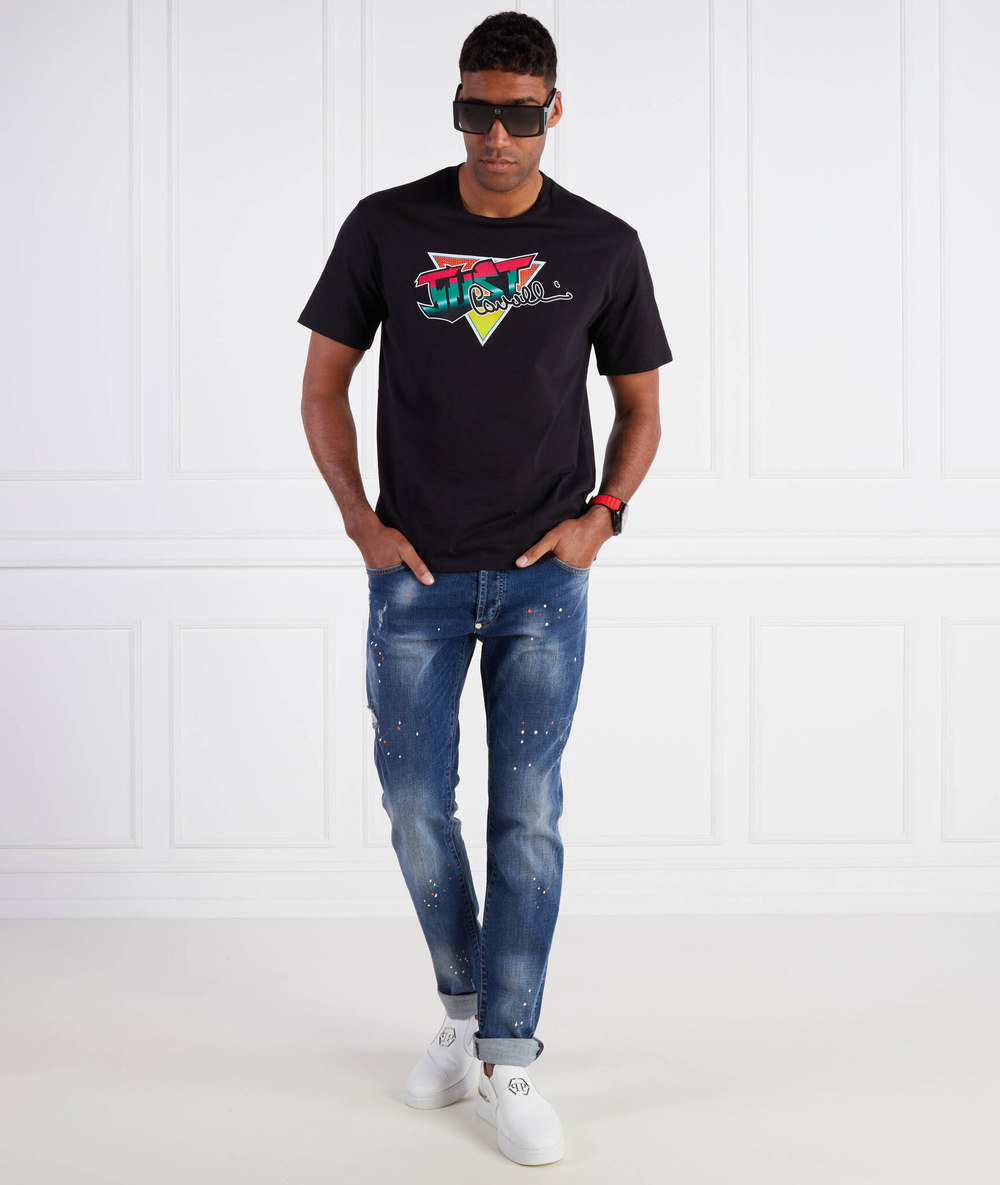 Джинсы Denim Trousers Super Straight Cut Skull&Bones Philipp Plein - темно-синий(MDT3428 PDE004N)