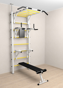 Шведская стенка Sv Sport враспор (Турник рукоход/Брусья/Стойка/Скамья)