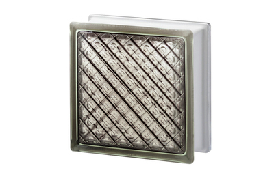 Стеклоблок черный Диамонд Vitrablok 19,7.x19,7x8 см