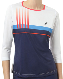 Женская теннисная футболка (dł. Рукава) Australian Ace Long Sleeve T-Shirt - bianco