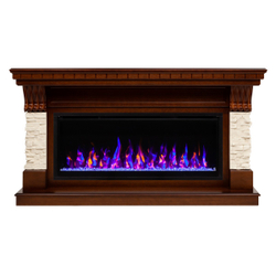 Электрокамин RealFlame Michigan 42/BV NT орех с очагом Saphir 42
