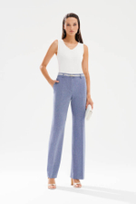 31238 Брюки женские (синий меланж)