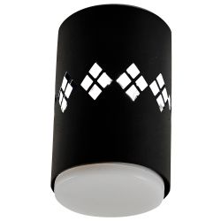 Светильник накладной ЭРА OL10 LD GX53 BK под лампу GX53 со светодиодной подсветкой 1Вт черный | Накладные светильники