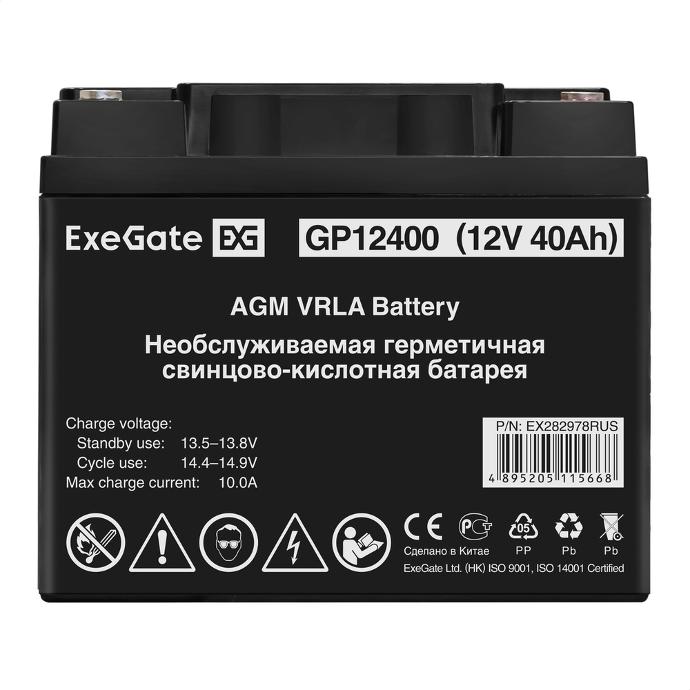 Батарея аккумуляторная  Exegate GP12400