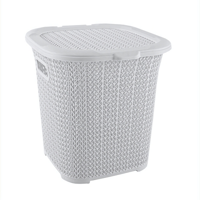 Многофункциональная корзина вязанный узор 15 лт белый