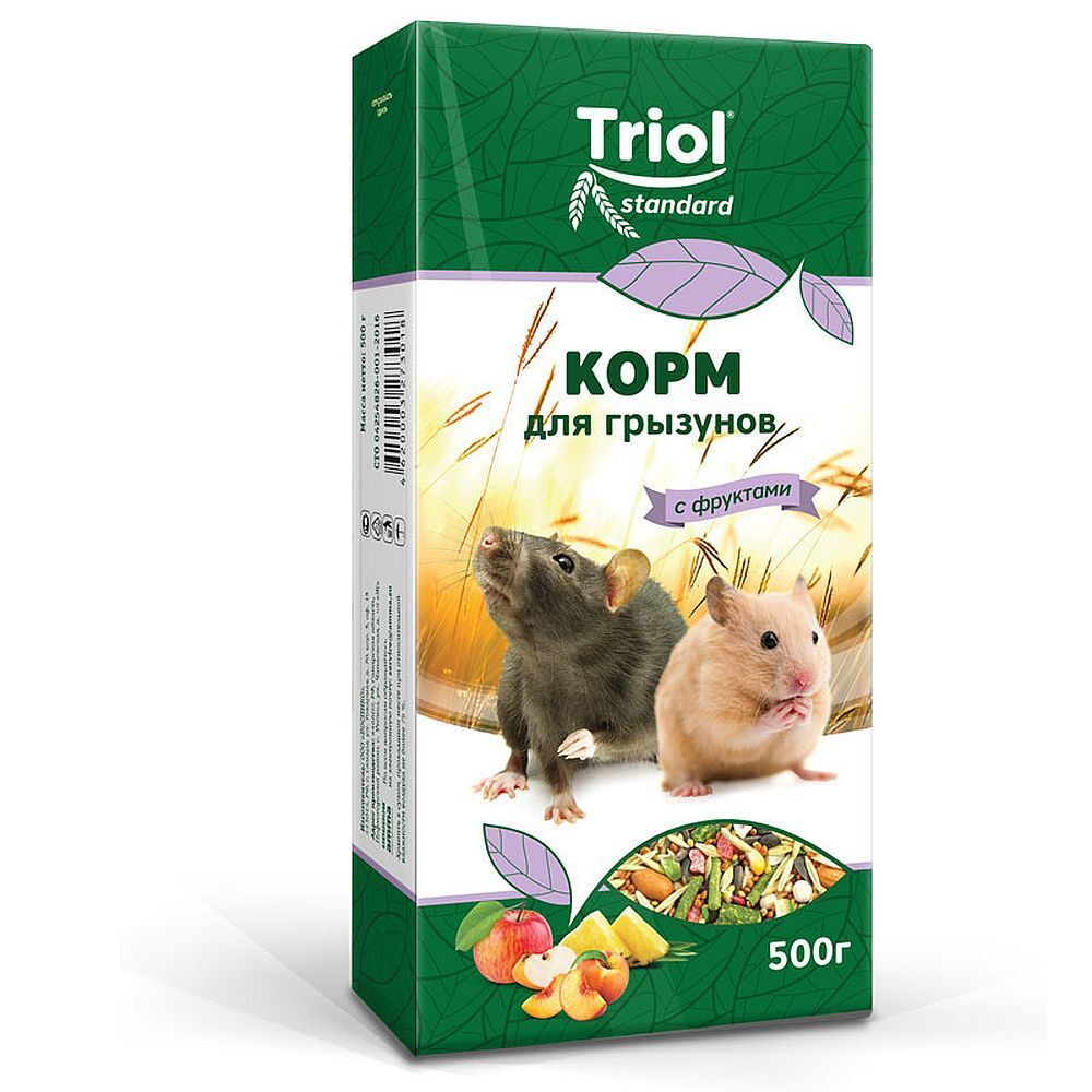 Корм Тriol Standard для грызунов с фруктами, 500г