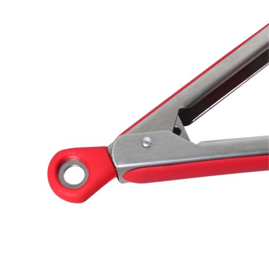 Щипцы силиконовые 23 см. Kamille КМ 7511 с ручками из нержавеющей стали