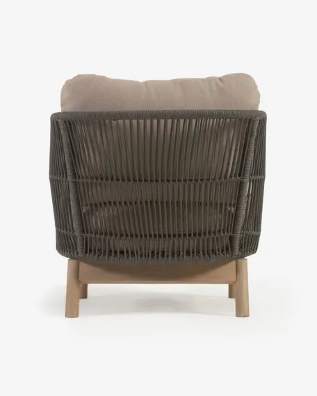 Уличное кресло Catalina, зеленый корд, массив акации