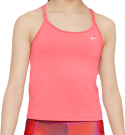 Футболка для девочки теннисная Nike Dri-FIT Indy Tank Sports Bra - Оранжевый