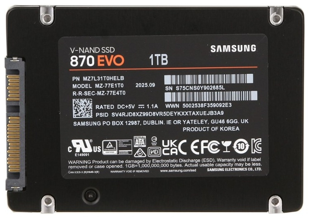 SSD Samsung MZ-77E1T0B/EU 1000 Гб