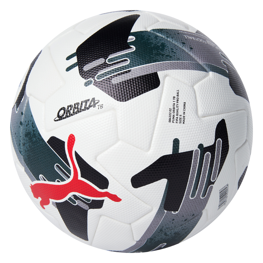 Мяч футб. PUMA Orbita 1 TB, 08432202, р.5, FIFA Quality Pro, 12 пан, ПУ, термосшивка, бело-черный