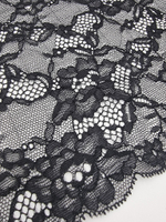 Кружево эластичное черное КС167 (20 см)