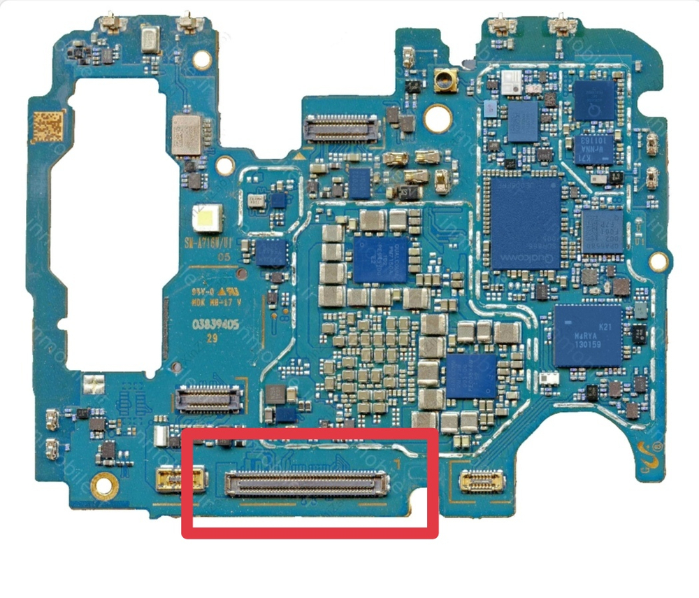 Samsung Galaxy A71 (SM-A715F) - FPC коннектор дисплея (на плату)