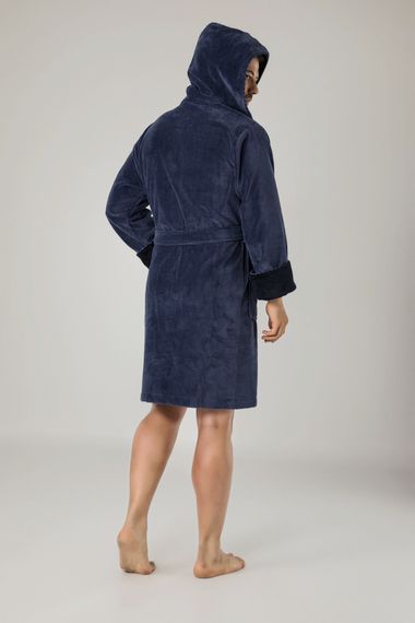 Халат мужской 7160-2 бамбуковый с капюшоном  Nusa