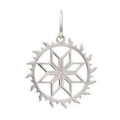 Алатырь в солнце подвеска из серебра