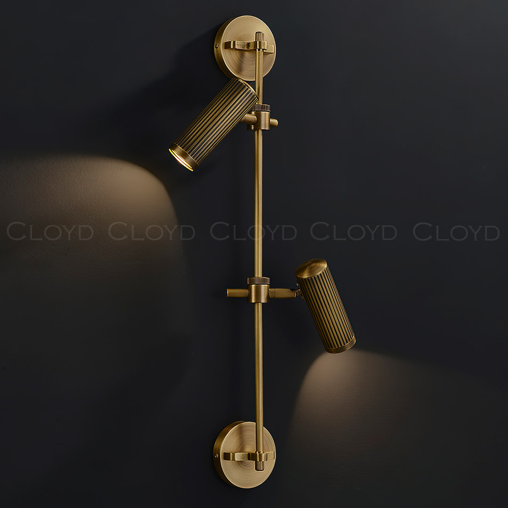 Бра Cloyd METODA-A W2 / выс. 71 см - латунь темная (арт.20462)