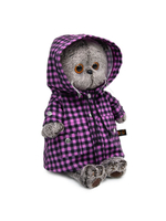 Мягкая игрушка Кот Басик в клетчатом плаще 19 см Ks19-261