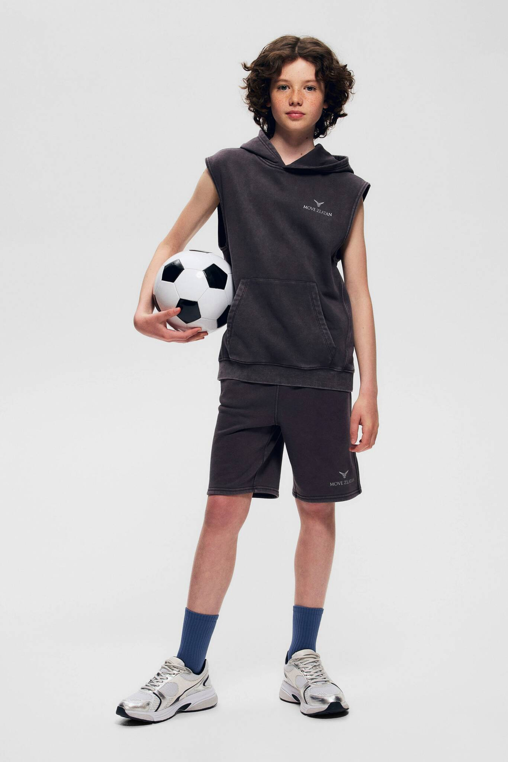 H&M Move x Zlatan Спортивная толстовка без рукавов с капюшоном, серый