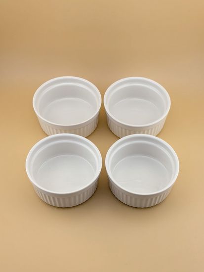 Набор порционных керамических формочек 4 шт. 9х4,2 см. кокотницы