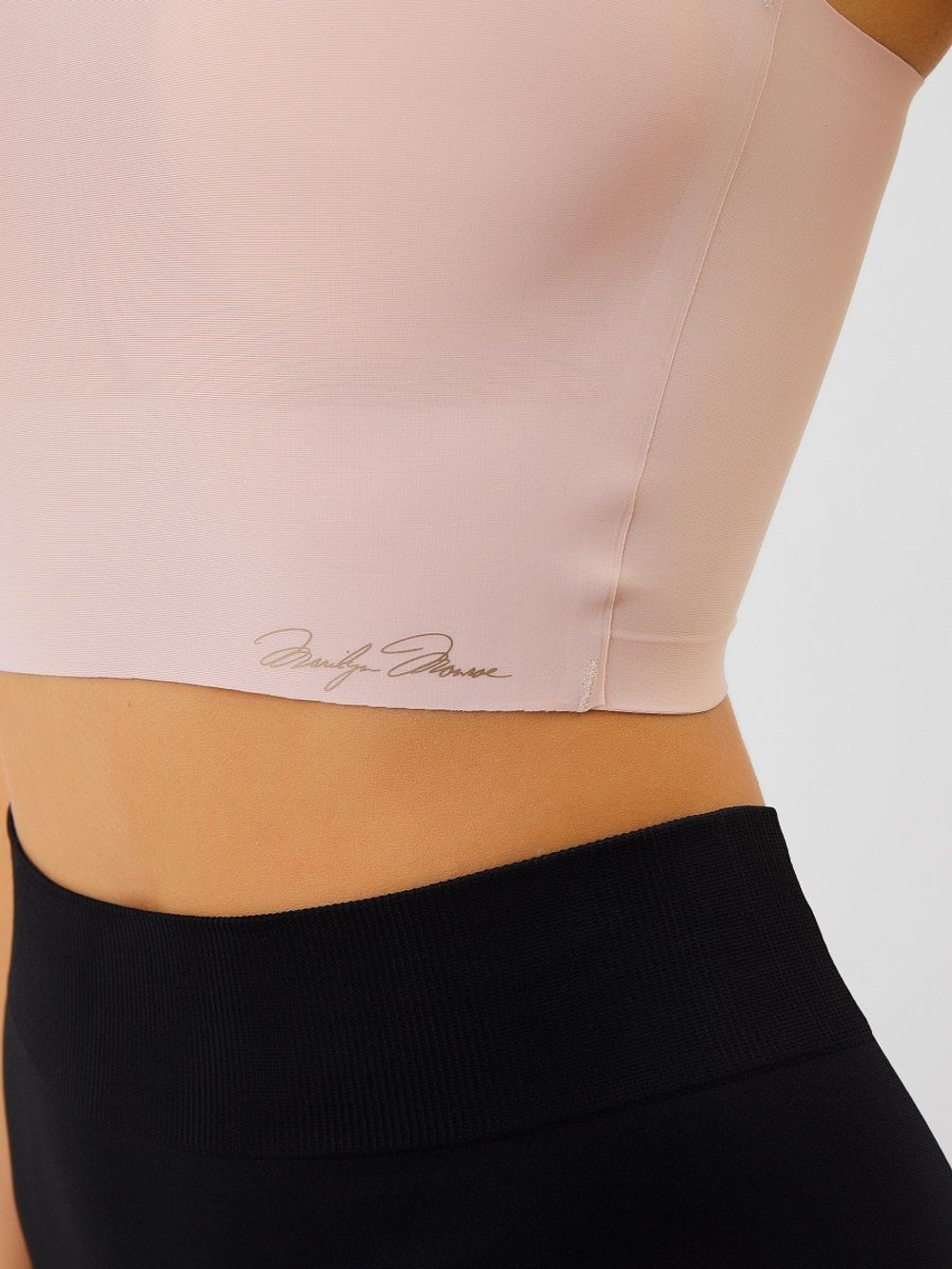 Бюстгальтер-топ с регулируемыми бретелями (Размер: M) (Цвет: телесный)