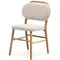 Helda Стул из бежевой синели и массива дуба