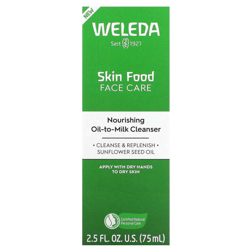 Weleda, Skin Food, уход за лицом, питательное очищающее масло на основе молока, 75 мл (2,5 жидк. унц.)