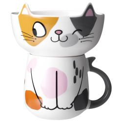 НАБОР ДЛЯ ЗАВТРАКА LEFARD "CAT", 2 ПР.: САЛАТНИК 500МЛ, КРУЖКА 450МЛ