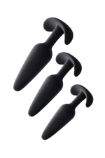 Набор из 3 черных анальных втулок Eridani (Цвет: черный)