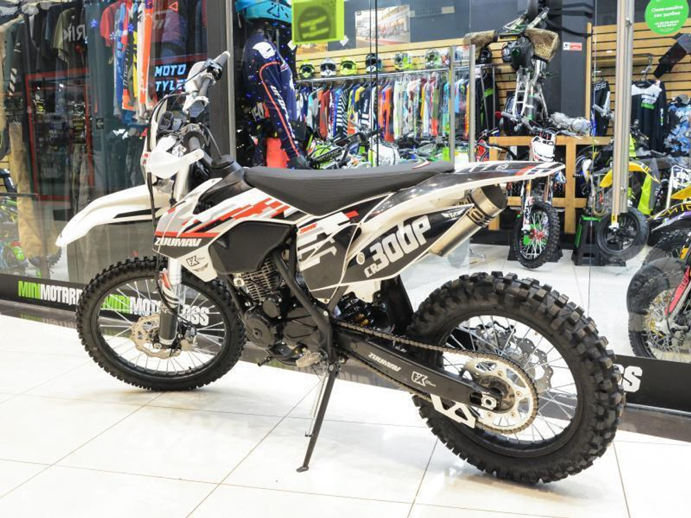 Мотоцикл кроссовый Zuumav FX CR300P 300CC White-Red 21/18