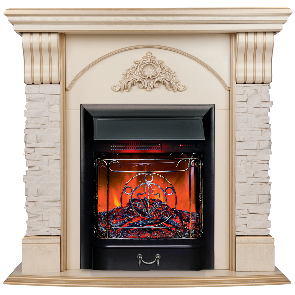 Каминокомплект Real Flame Athena WT с очагом Majestic Lux Black RC