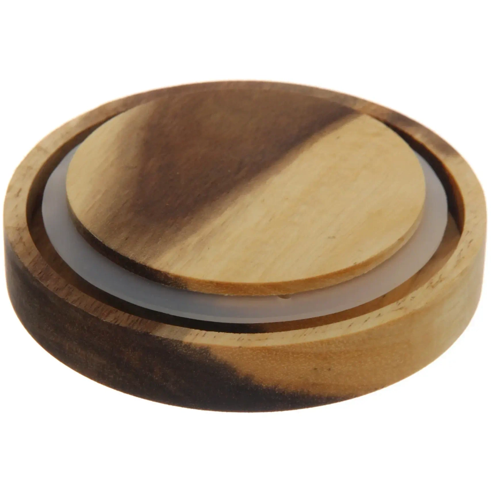 Банка для продуктов стеклянная 1900мл «Bella cucina» с крышкой из акации 9*30см