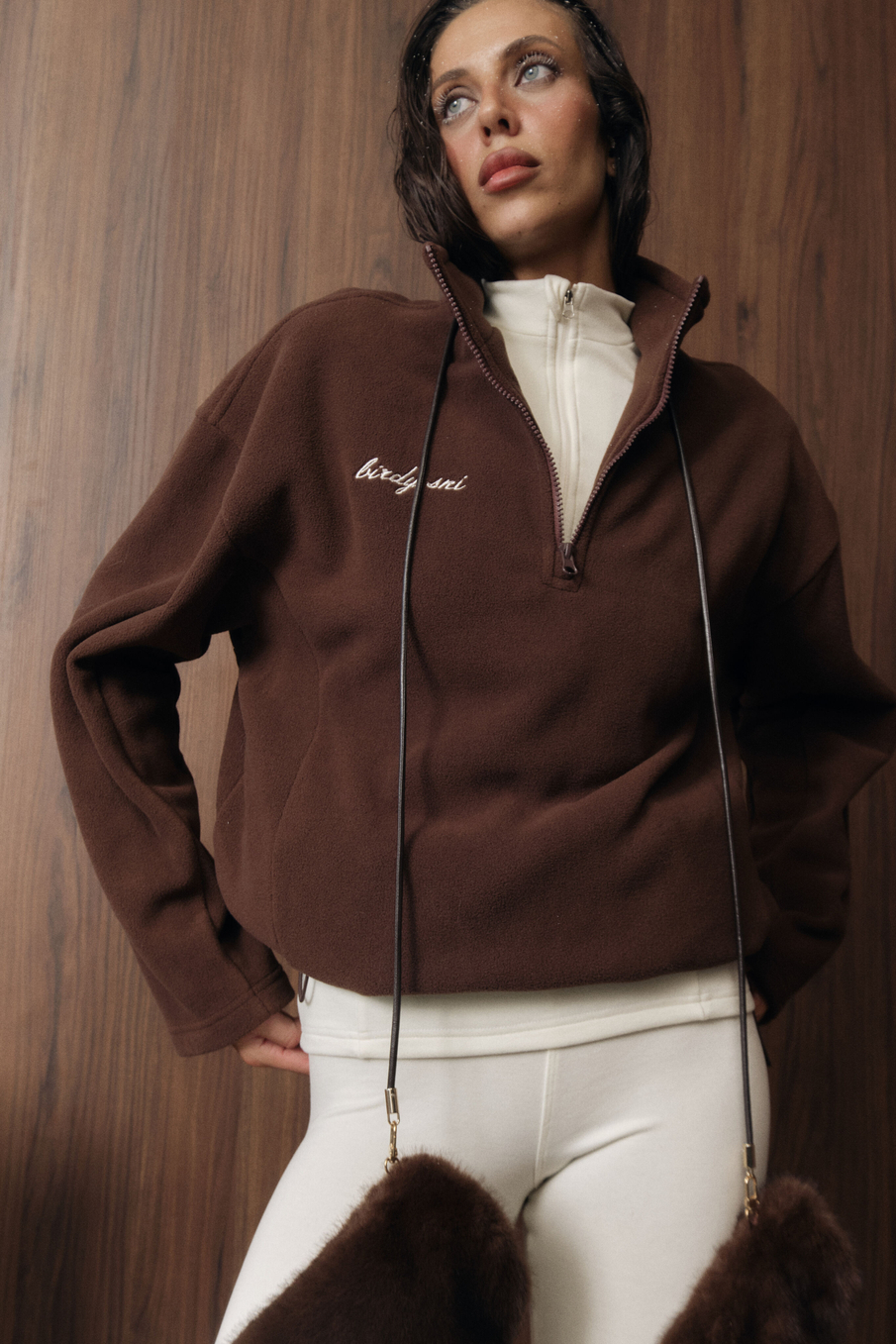 Флисовый анорак Sheregesh | Шоколад