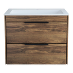 База под раковину Chiara 2D 600 подвесная, 2 выкатных ящика soft-close, C.Oak