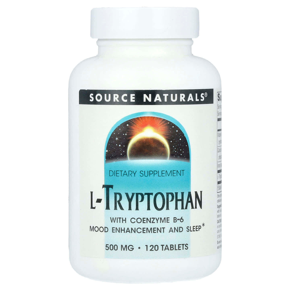 Source Naturals, L-триптофан с коэнзимом B-6, 120 таблеток