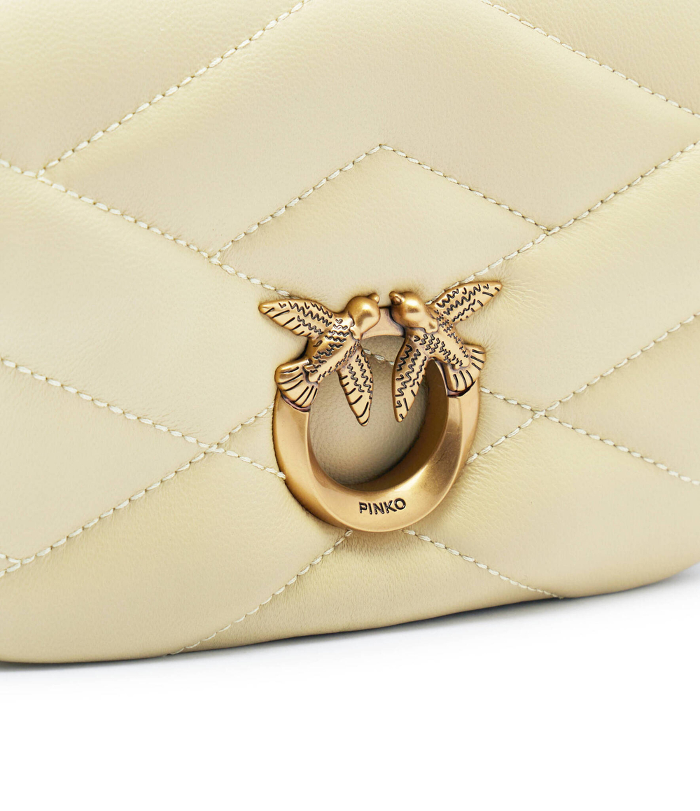 Кожаная сумка-мессенджер LOVE CLICK PUFF BABY SHEEP Pinko - желтый(101584 A1ET)