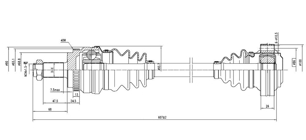 EWIGER - EW121151823-EWI - Drive Shaft
