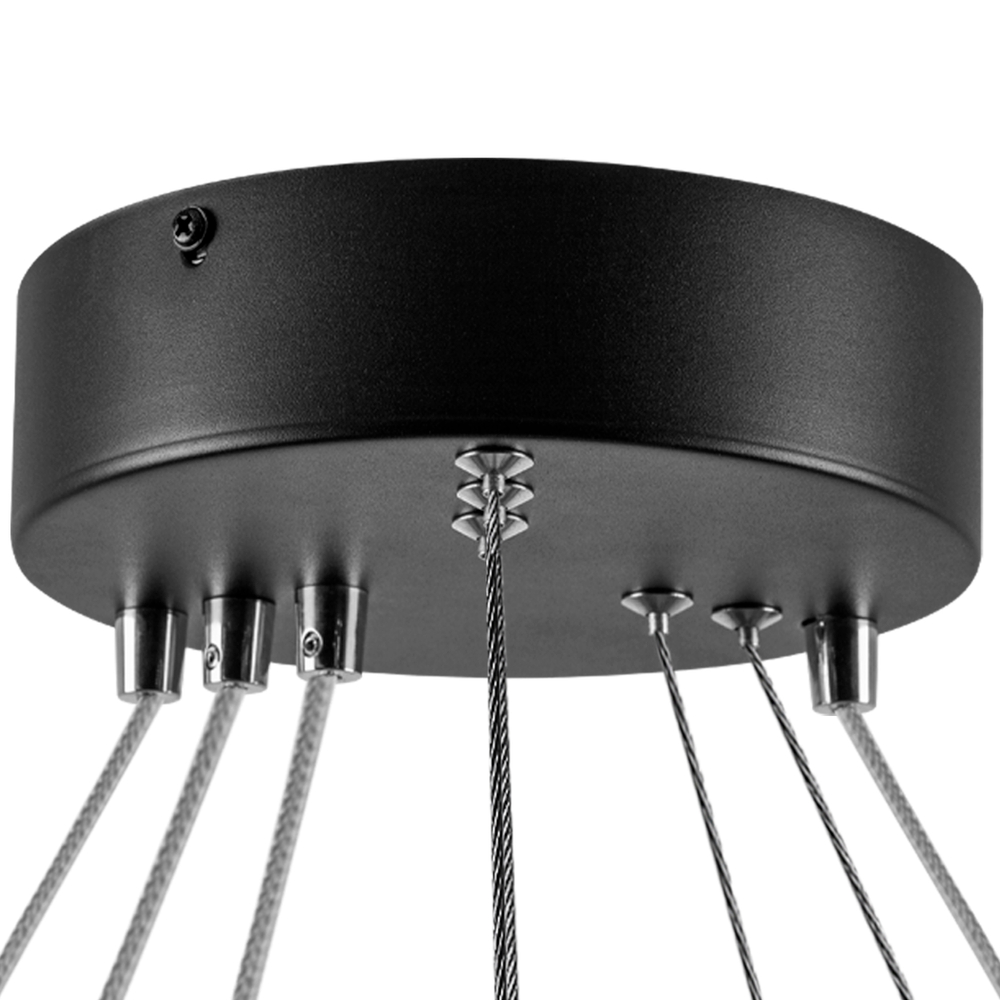 748227 Люстра SATURNO LED 132W 11000LM 70G ЧЕРНЫЙ 3000-6000K