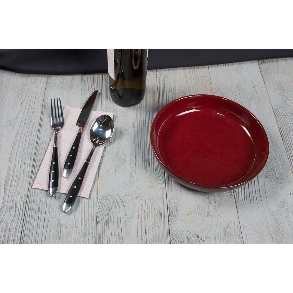 Тарелка с бортом d 21 см h4,5 см Evolution Dark Red P.L. Proff Cuisine [6]