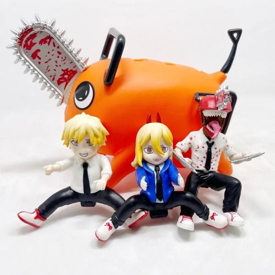 Фигурка Почита, Дэнджи и Пауэр, Человек-бензопила, 15 см