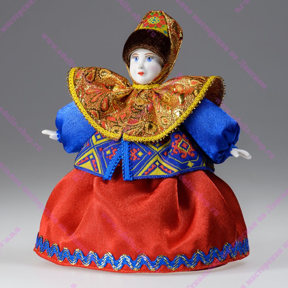 Сувенирная кукла в парчовом платке
