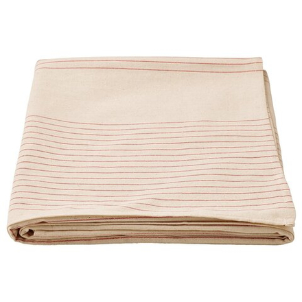 IKEA VIPPSTARR  (ИКЕА ВИППСТАРР)  -  Скатерть, полосатый узор, красный/натуральный, 150x150 см