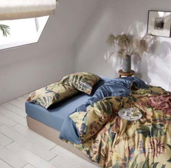 Комплект постельного белья ZEPHYR HOME ЕВРО пг. Мако-Сатин,Египетский хлопок желтый