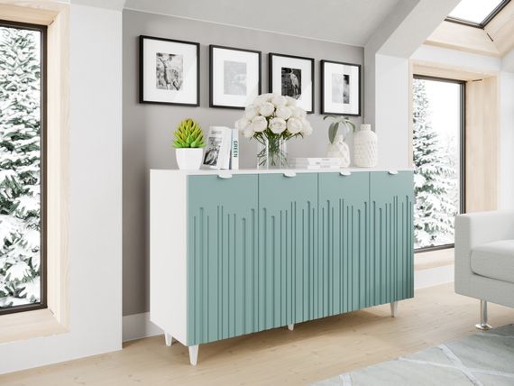 Комодино ПМ-390.13 Комод (Бриз софт, Белый Жемчуг)