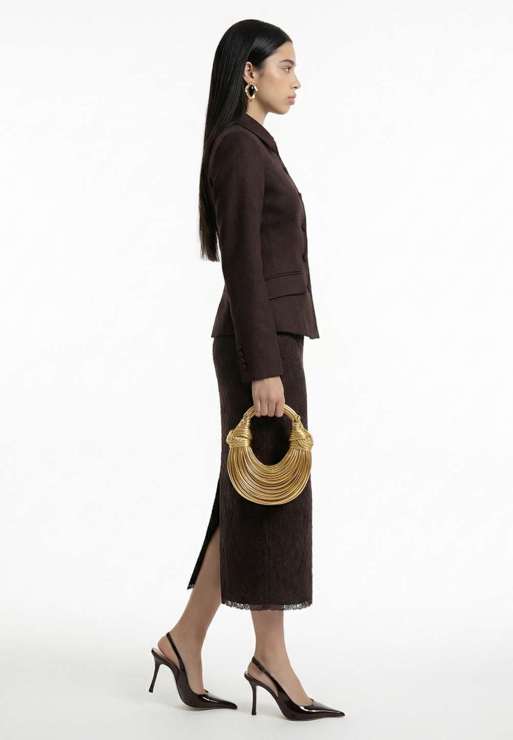 Жакет приталенный удлиненный