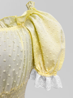 Платье BB Mode короткое с пышной юбкой и кружевом на рукавах