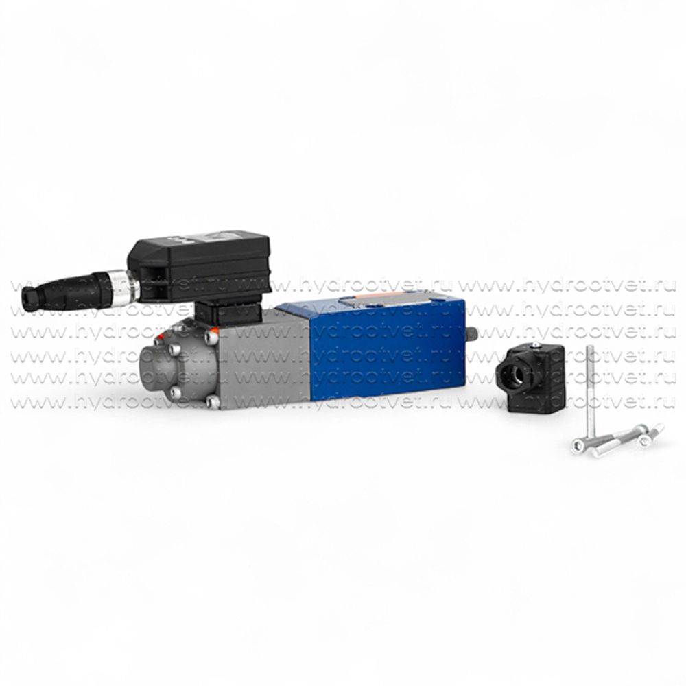 DBEE6-1X/100YG24K31M - Пропорциональный предохранительный клапан Ду6 (расход до 30 л/мин), давление регулировки до 100 бар, со встроенным усилителем, монтаж - на плиту