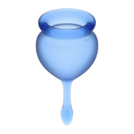 Набор синих менструальных чаш Satisfyer Feel good Menstrual Cup